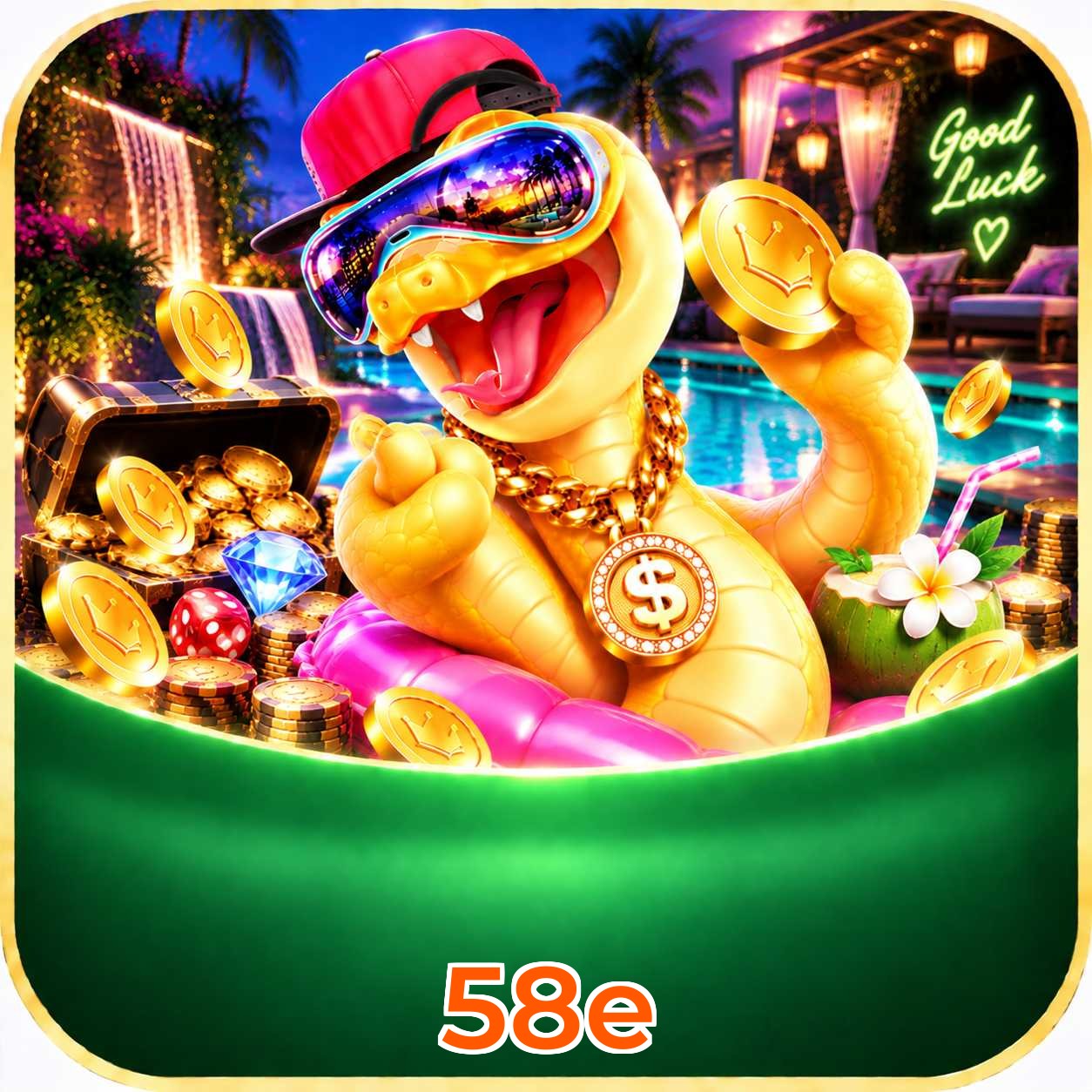 App 58e com catálogo premium, PIX e suporte 24/7